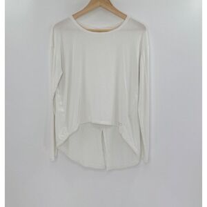 CALIA by Carrie Underwood White Long Sleeve‎ Open Back Athleisure Top Size M